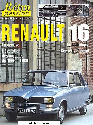 r16 carti reviste revista retro passion nr.10 prezinta ghid complet modelului renault