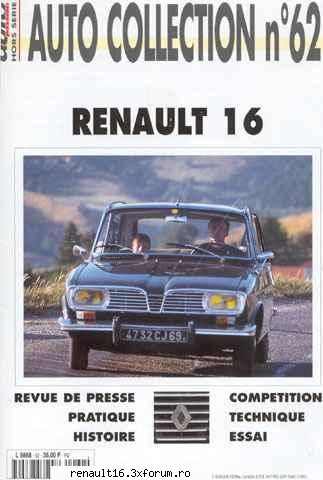 r16 carti reviste auto collection nr.62 din martie 2001
